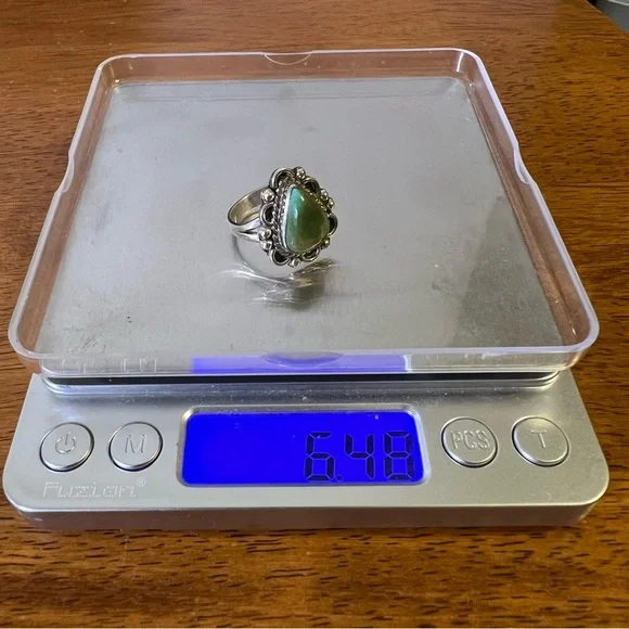 Sterling Silver Kingman Turquoise Ring Size 7 Southwestern - Picture 13 of 13